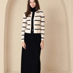 Black Basic Denim Skirt