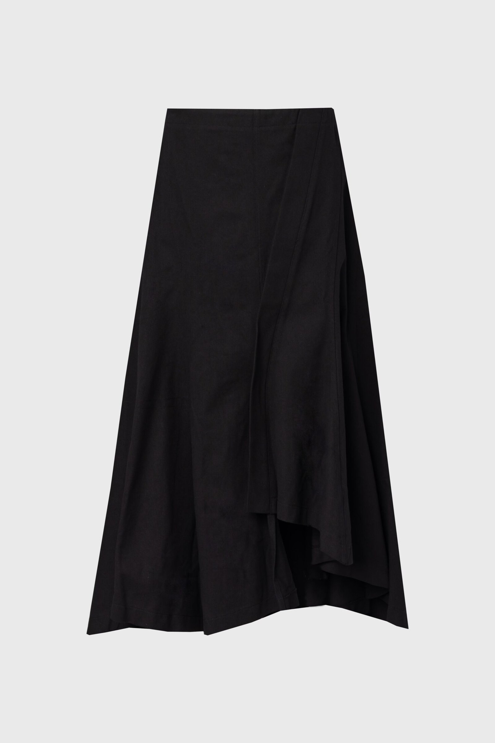 Black Asymmetrical Maxi Skirt - Image 5