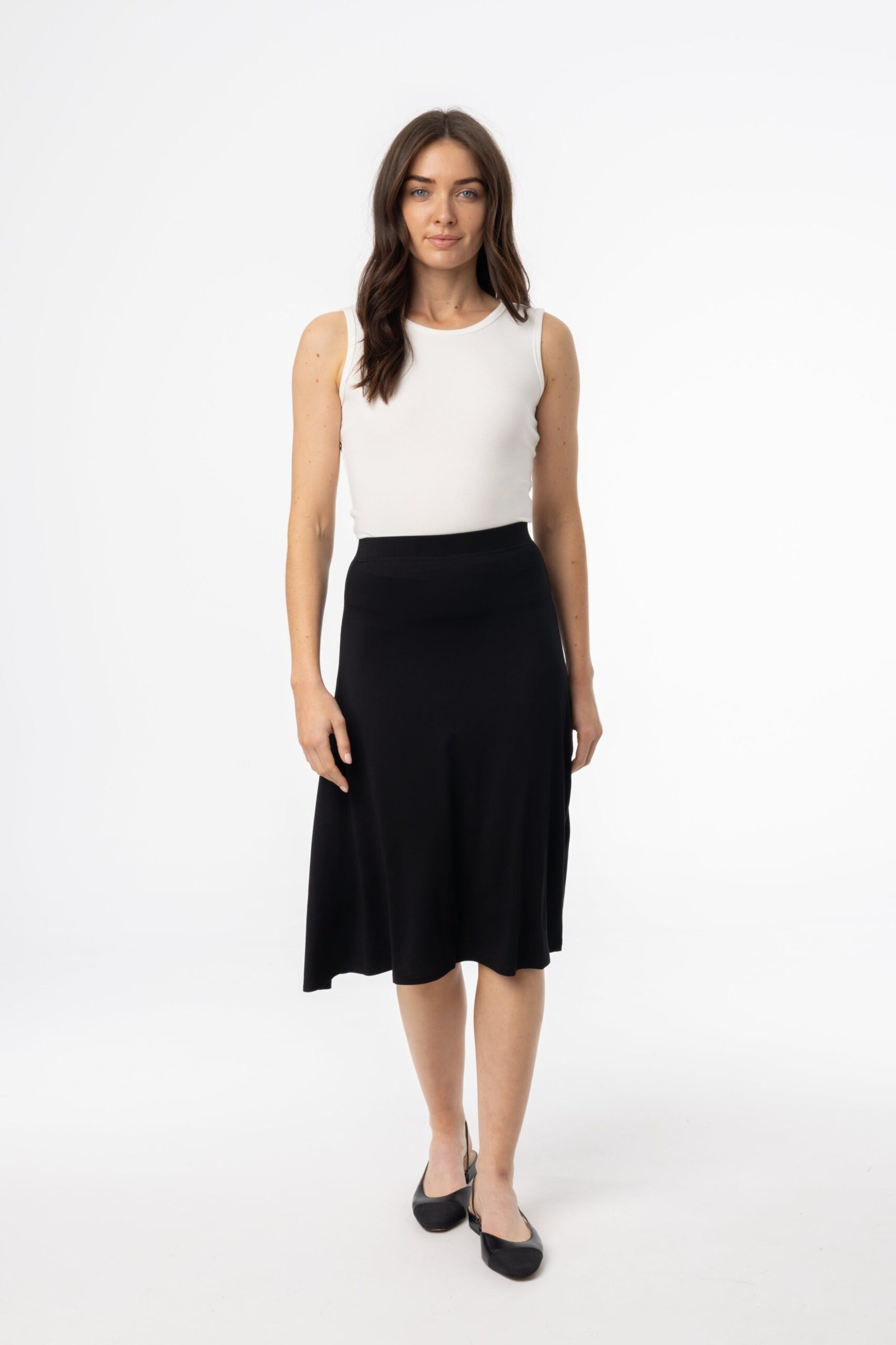 Black Basic Flare Skirt - Image 4