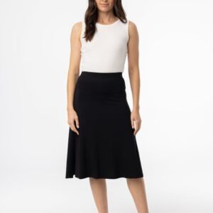 Black Basic Flare Skirt