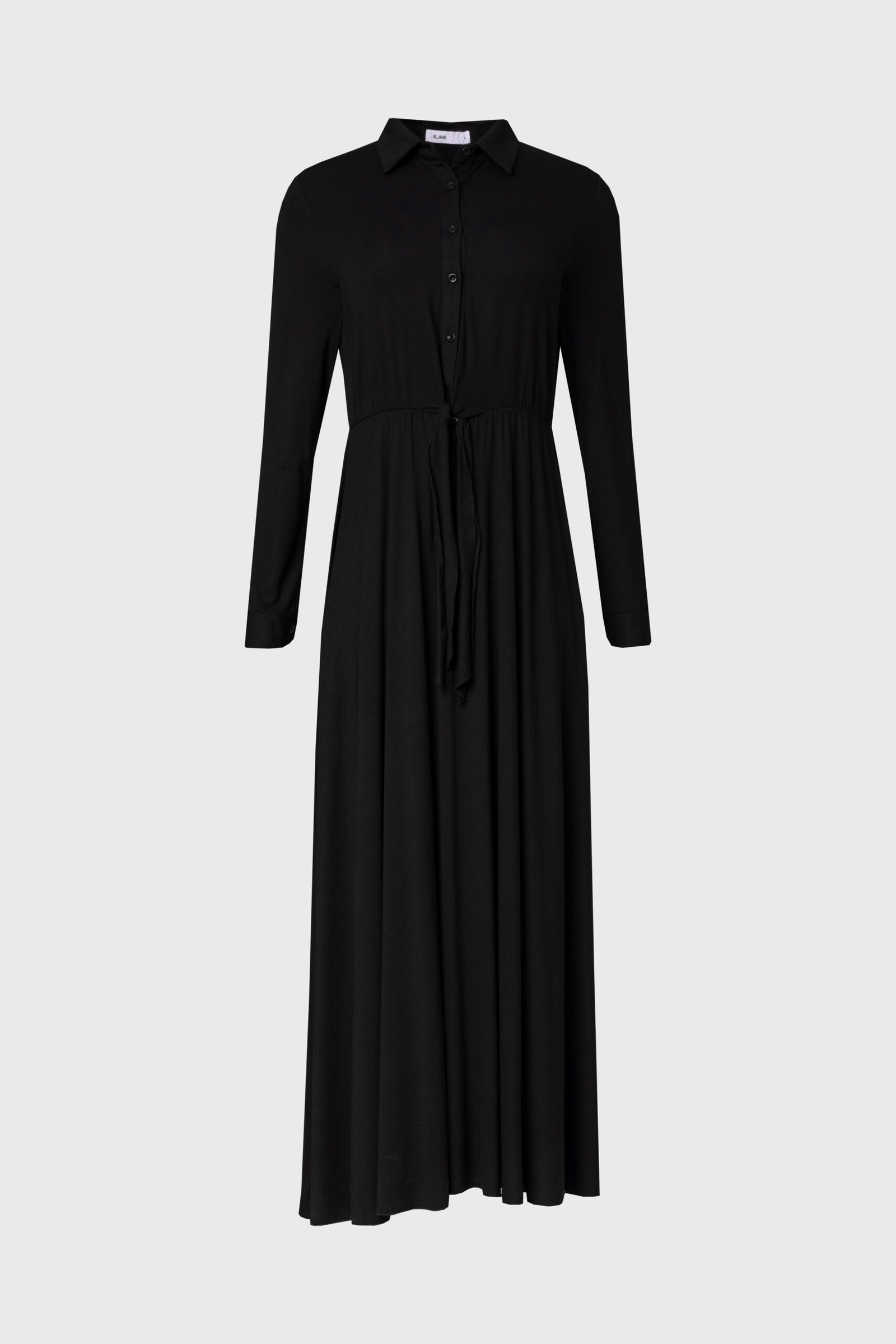 Black Button Maxi Dress - Image 5