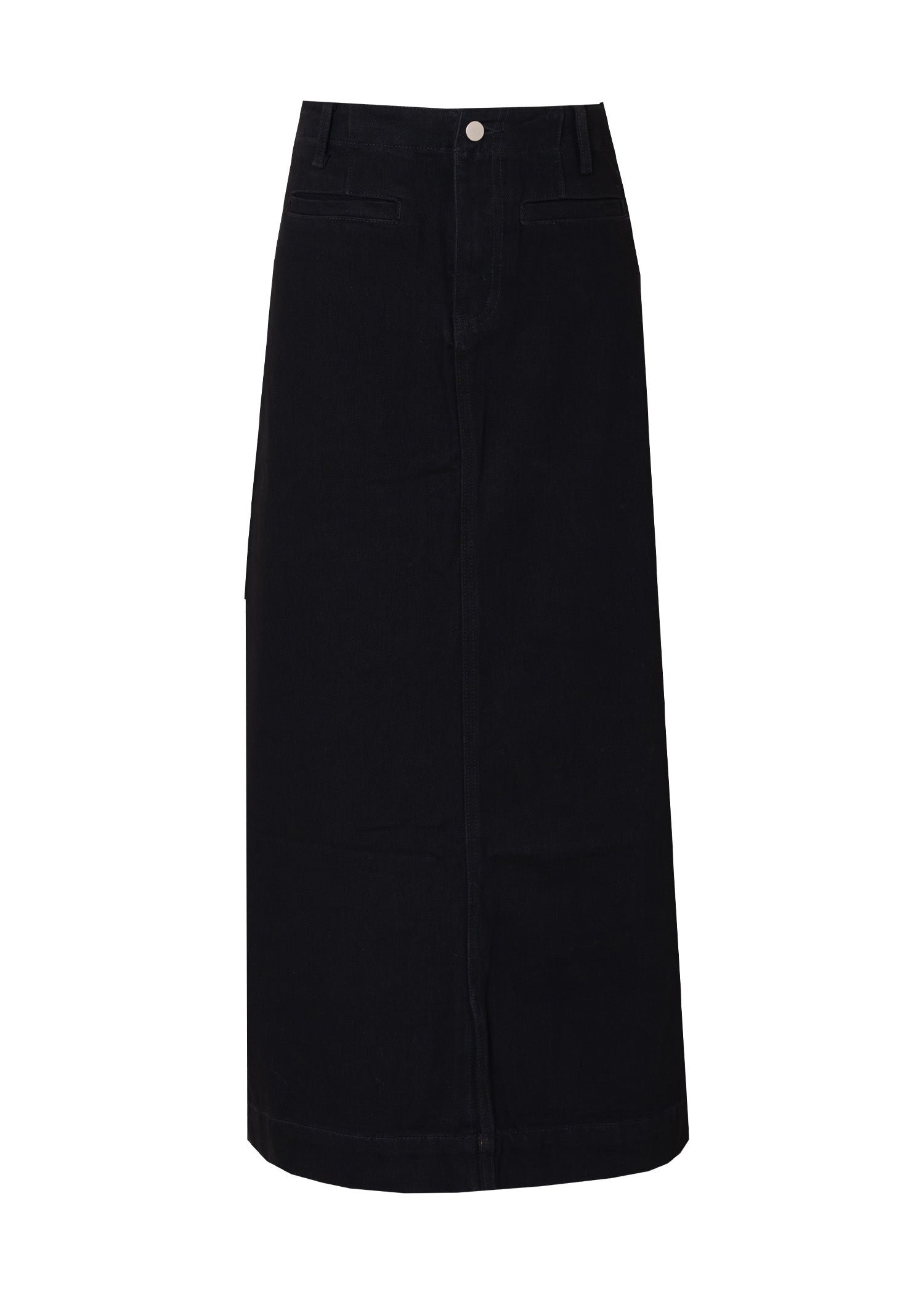 Black Basic Denim Skirt - Image 4