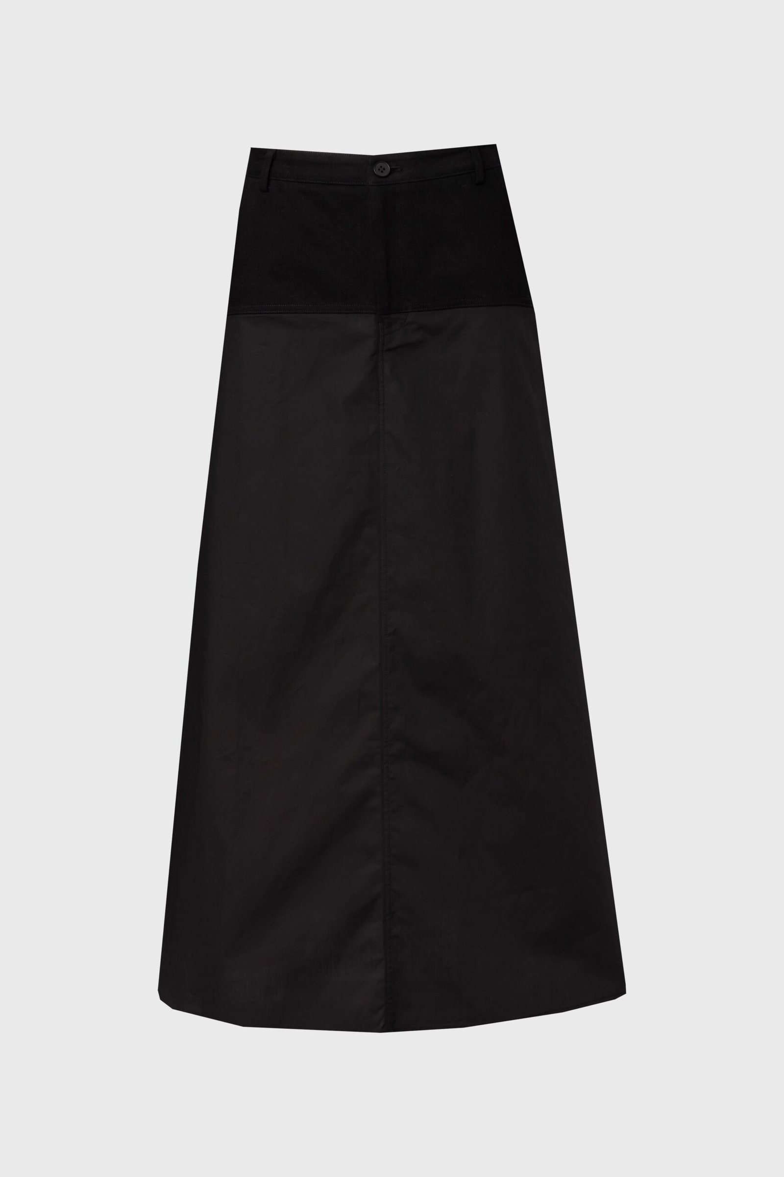 Black Fabric Combo A-Line Skirt - Image 5