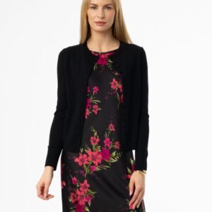 Black Button Knit Cardigan